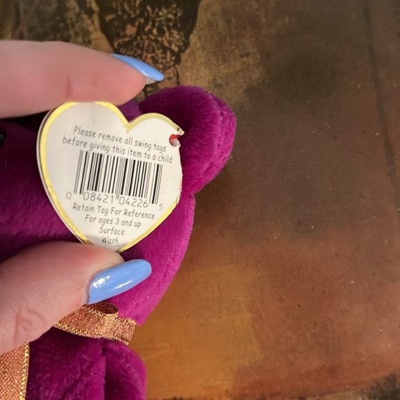 TY’s Beanie Baby Millennium, Retired, 1/1/99, Purple, w/Tags - Picture 9 of 10